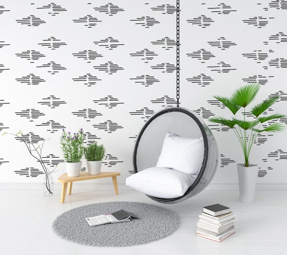 Tribal Wallpaper Stencil Medium Wall Stencil Tribal Wall - Etsy