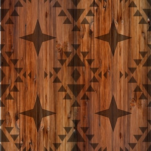 Bohemian Floor Stencil: Farmhouse Tile, Tribal Decor