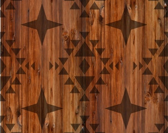 Estêncil de piso Boho: Azulejos de fazenda, decoração tribal