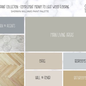 Minimalist Whole Home Paint Palette: Nordic Decor, Light Wood Floors (Digital Download)