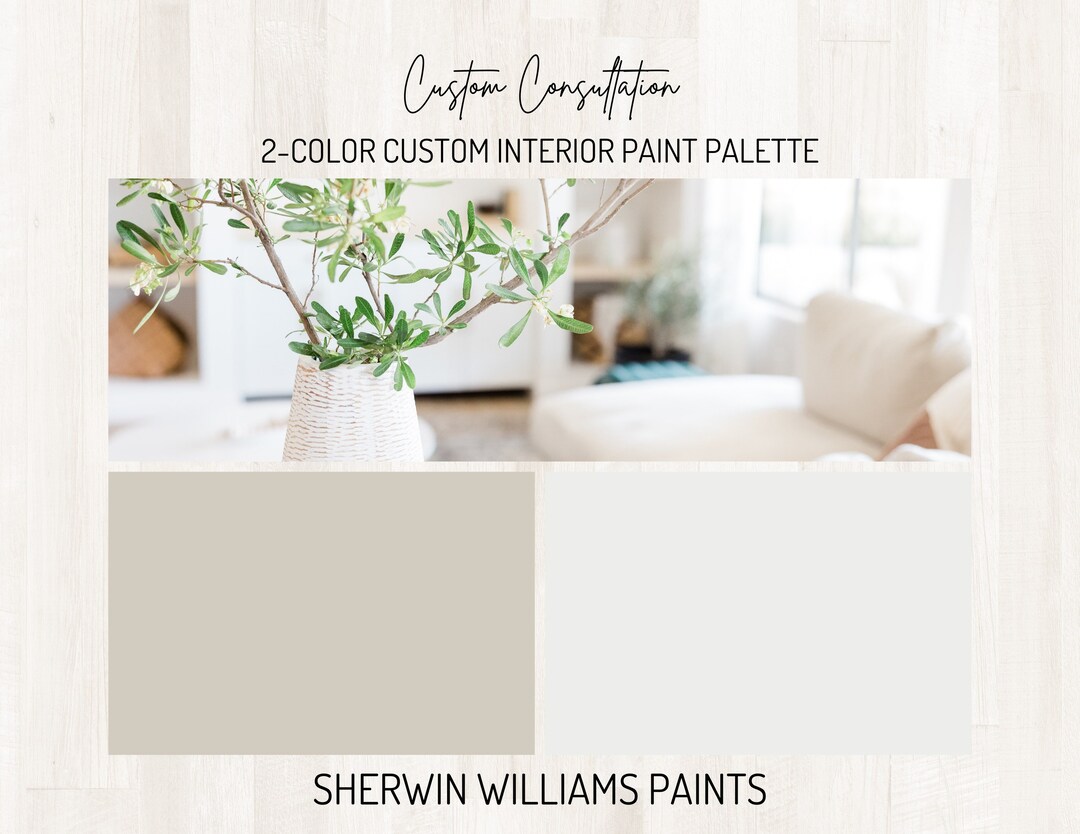 Custom Interior Paint Color Palette, Custom Interior Design, 2color