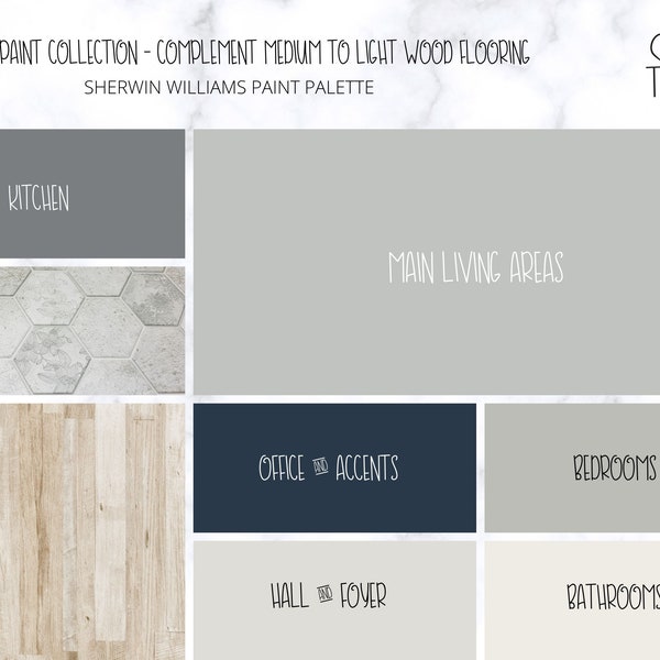 Interior Paint Palette, Scandinavian House Paint Colors, Nordic Home Decor, Paint Pallets to Match Light Wood Floors, Color Scheme for Home