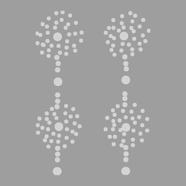 hippie bead stencil hanging bead decor repeatable pattern