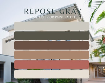 Earthy Modern Exterior Paint Palette: Southwest Adobe Colors (Digital Download)