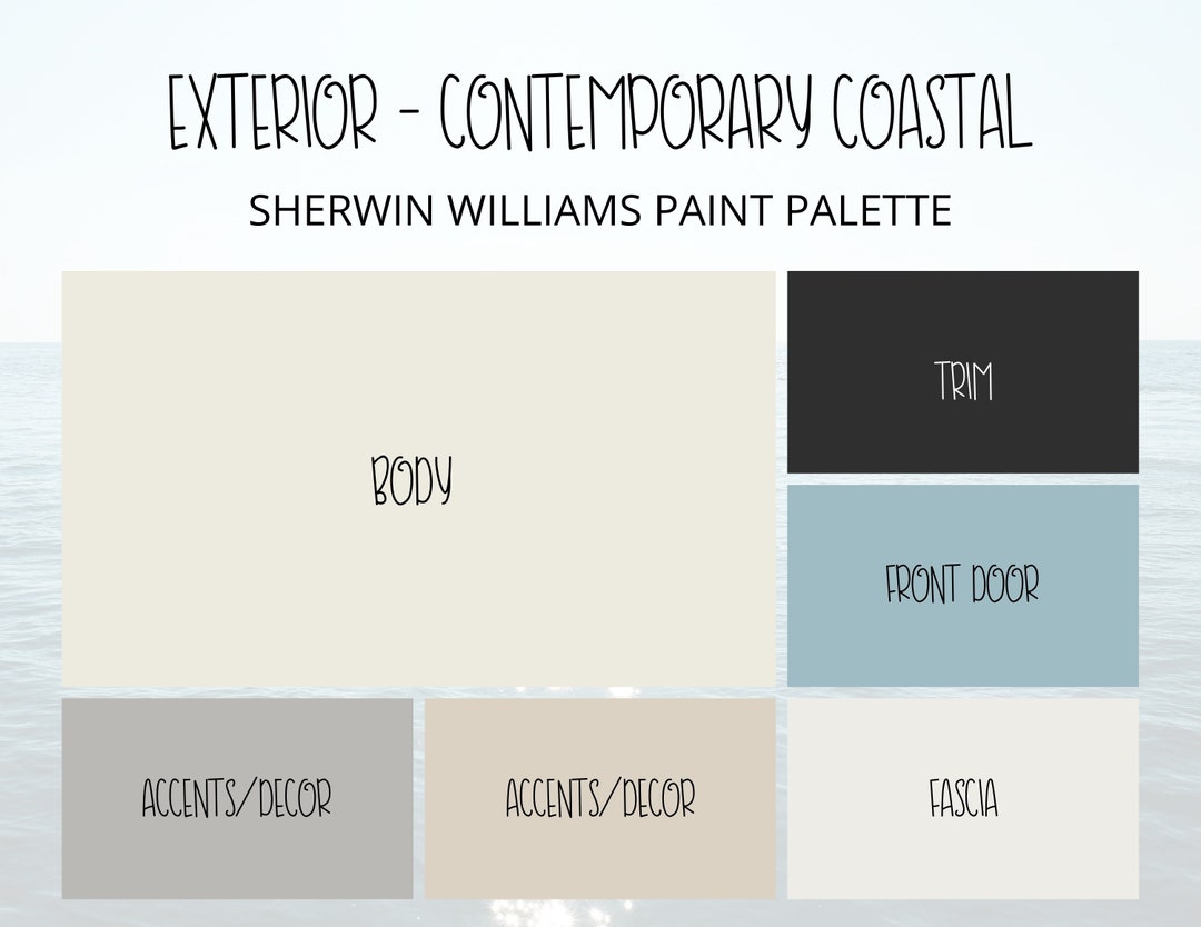 Exterior Contemporary Coastal Paint Colors, Modern Coastal House ...