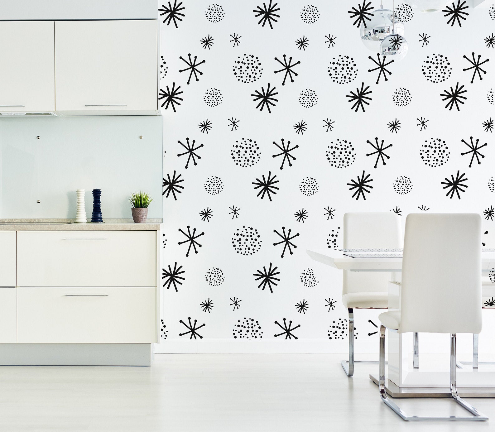 Mid Century Modern Stencil Medium Wall Stencil Modern Hand Etsy