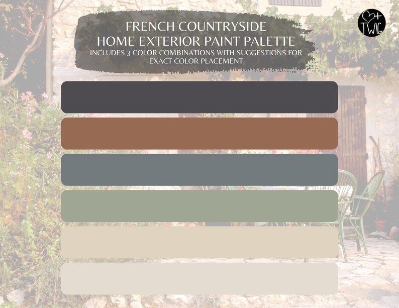 French Countryside Exterior Paint Color Palette (digital Download) - Etsy