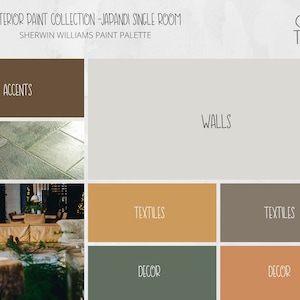 Japandi Paint Palette: Sherwin Williams Nordic Colors (Digital Download)