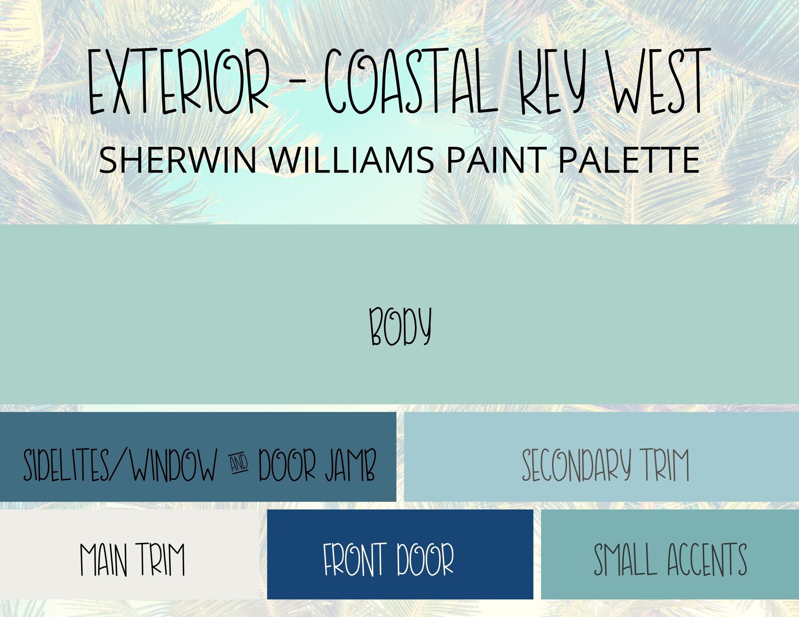 Exterior Coastal Key West Paint Colors Beach House Exterior Etsy