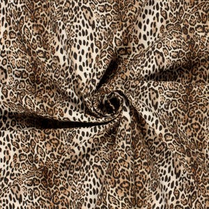 Softshelltyg digitaltryckt 'PANTHER' Beige