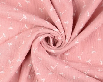 Muslin fabric double gauze dandelion pink
