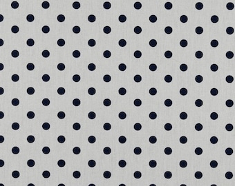 Cotton Dots Wit/Navy