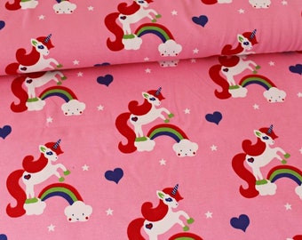 Jersey Rainbow Unicorn Roze