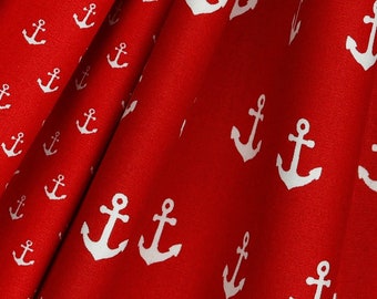 Cotton Large Anchor Red