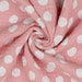 Tissu Mousseline Bio Double Gaze Pois Rose