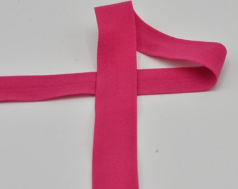 1 m  Schrägband  Baumwolle  Breite: 18 mm  Uni  Fuchsia