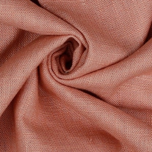 Linen fabric plain old pink