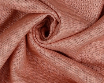 Linen fabric Uni Altrosa