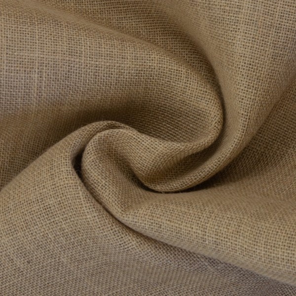 Jute  Sackleinen  Naturfaser  Dekostoff  Uni  Beige