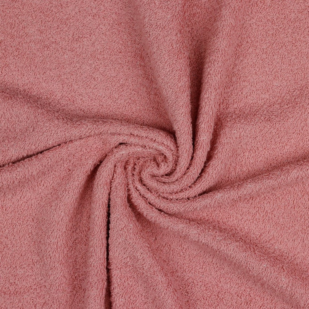 Color Terry Cloth Terry Cloth, Solid Color, Old Rose - Etsy UK