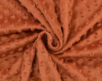 Microfiber Plush 'MINKY' Dots Terracotta