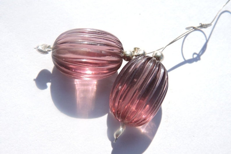 Summer Sale 2 Pcs Matched Pair Beautiful Tourmaline Quartz Hand Carved Long Oval Shaped Beads Size 18X13 MM
