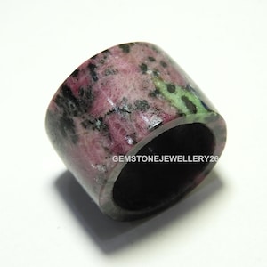 1 Piece Natural Ruby Zoisite Smooth Polished Band / 25MM Wide 4MM Thin Band / Ruby Zoisite Made Band / Gemstone Jewellery