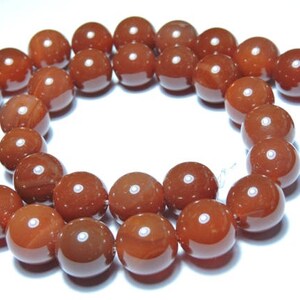 33 Pieces Natural Caroline Red Onyx Smooth Polished Balls Beads Size 12 MM