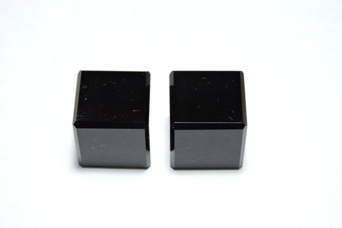 25 OFF 2 Pieces Natural Black Onyx Flat Polished Box Size Etsy