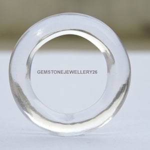 Natural Rock Crystal Quartz Smooth Polished Band/ Gemstone Made Band/ Band For Wedding/ Gift