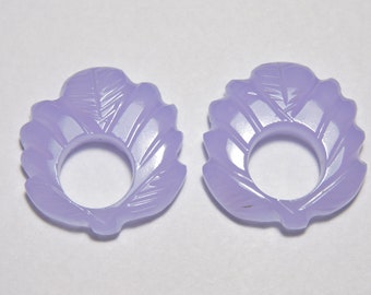 1 coppia abbinata di pietre preziose scolpite al quarzo lavanda per orecchini/per la creazione di Jhumki/per la creazione di gioielli/dimensioni 26X26 MM