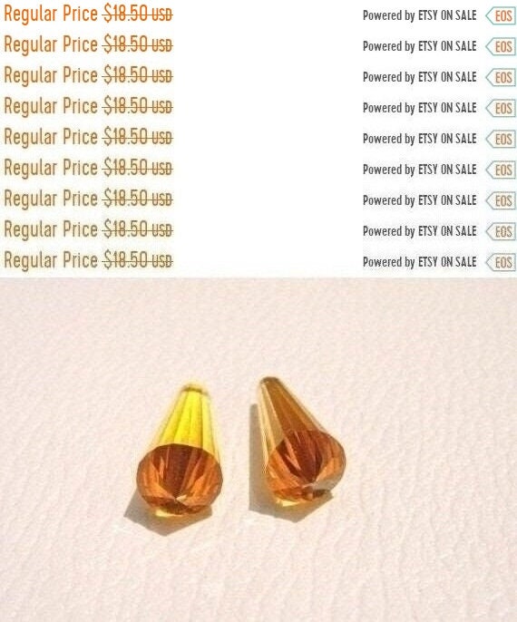 2 Pcs Matched Pair Very Nice Honey Quartz Faceted Chandelier Briolette Size 21X9 MM