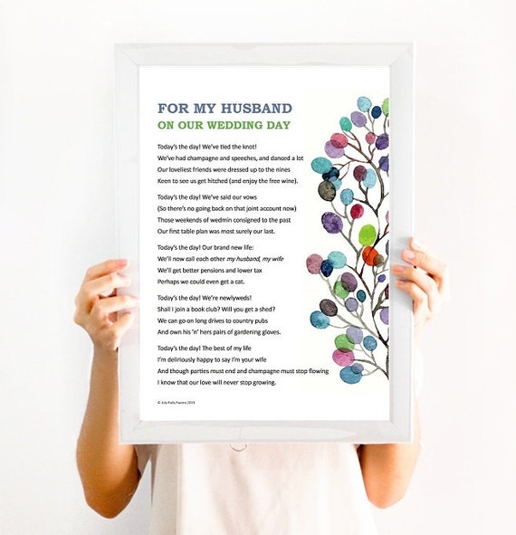 Romantic Poem For My Wife Husband On Our Wedding Etsy