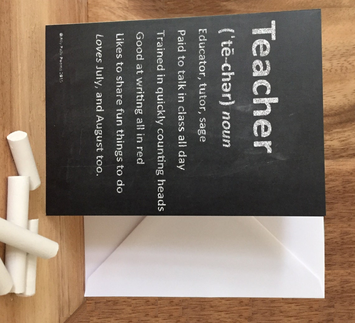 Carte de remerciement pour professeur carte de remerciement Etsy France