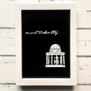 Pride and Prejudice Most Ardently Mr Darcy and Elizabeth Bennet Classic Literature inspired Print 5x7