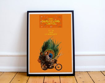 Film Posters// The Darjeeling Limited (2007)// First Poster// Wes Anderson// Adrien Brody// Anjelica Huston//Cult Movie