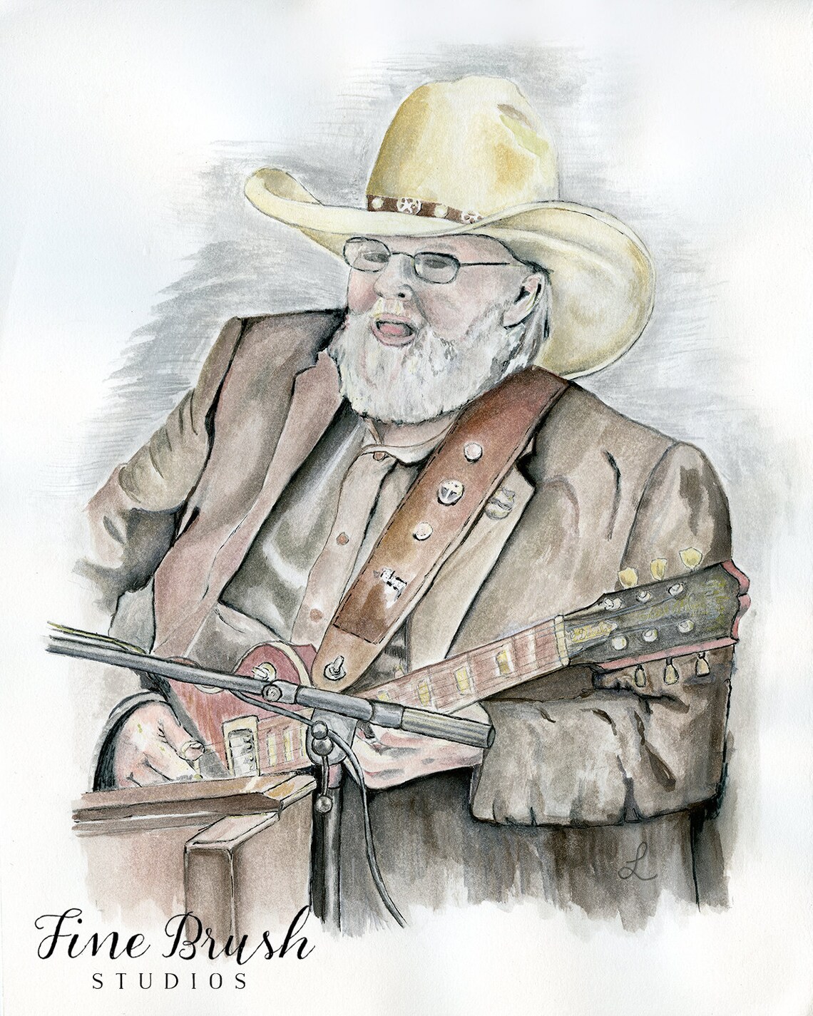 Charlie Daniels Fine Art Painting Etsy
