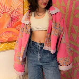 Handmade Patchwork Quilted Chore Coat