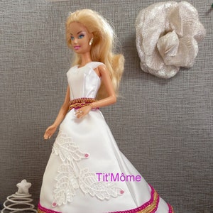 Robe de soirée bal princesse pour Barbie poupée mannequin femme