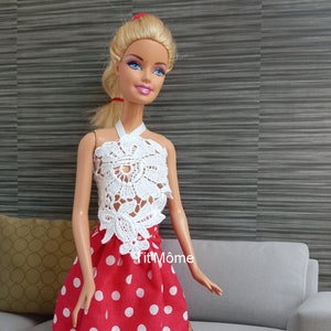 Robe de poupée en dentelle et gaze pour Barbie, accessoires de