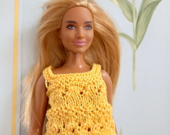 Short et haut pour poupée Barbie ronde/vêtements Barbie ronde/mode été Barbie/short Barbie/top Barbie/modèle unique fait main