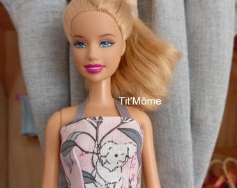 Short et haut pour poupée Barbie/vêtements Barbie/mode été Barbie/ensemble été Barbie/modèle unique fait main Barbie