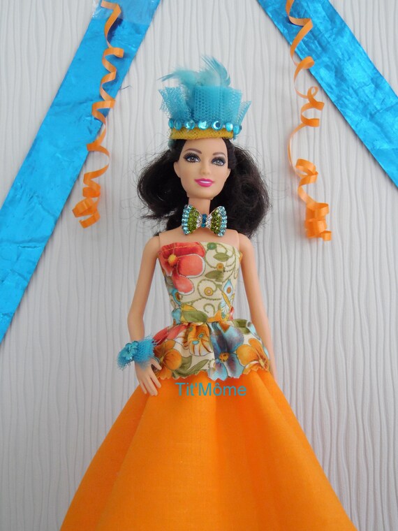 orange barbie doll