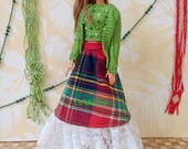 Jupe longue, haut et veste pour poupée Barbie/modèle unique fait main/vêtements Barbie
