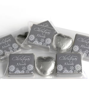 Fine Foil Covered Silver Chocolate Hearts - 1 LB - View #4