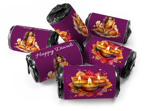 Diwali Sweets - Personalised Favours - Love Heart Sweets with Inner Foil choices - V1