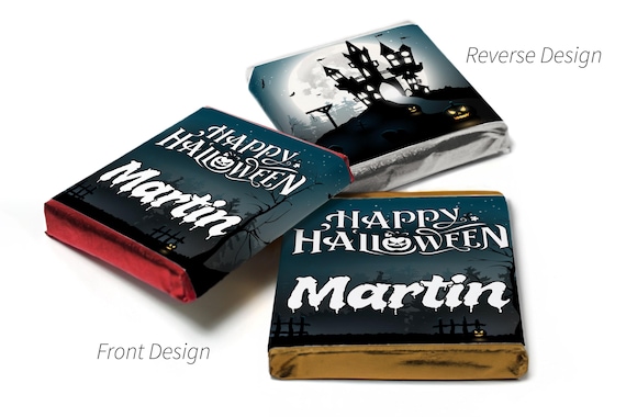 Halloween Chocolates - Personalised Favours - Neapolitan Chocolates - V9