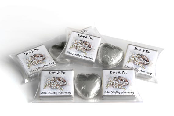 Silver Wedding Anniversary Gifts - Trio Packs - Neapolitan Chocolates - 25th wedding anniversary gifts  V4