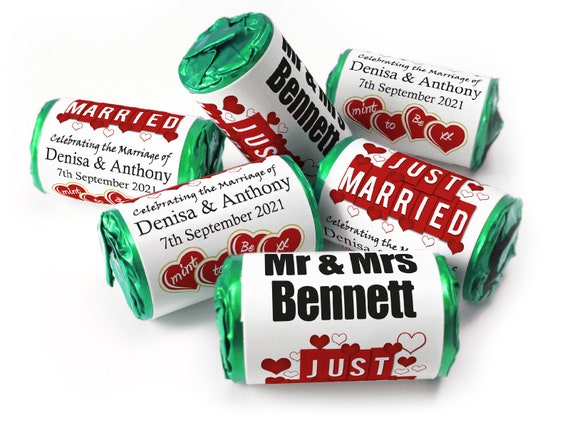 Wedding Sweets - Personalised Wedding Favours - Mini Polo Mints, Foil Choices, Foil Choices - V3