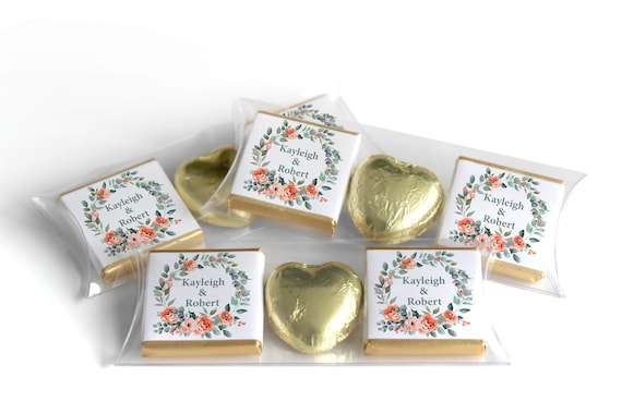 Personalised wedding favors,Neapolitan chocolates,love heart sweets,custom chocolate squares & party treats for weddings,bridal showers V25